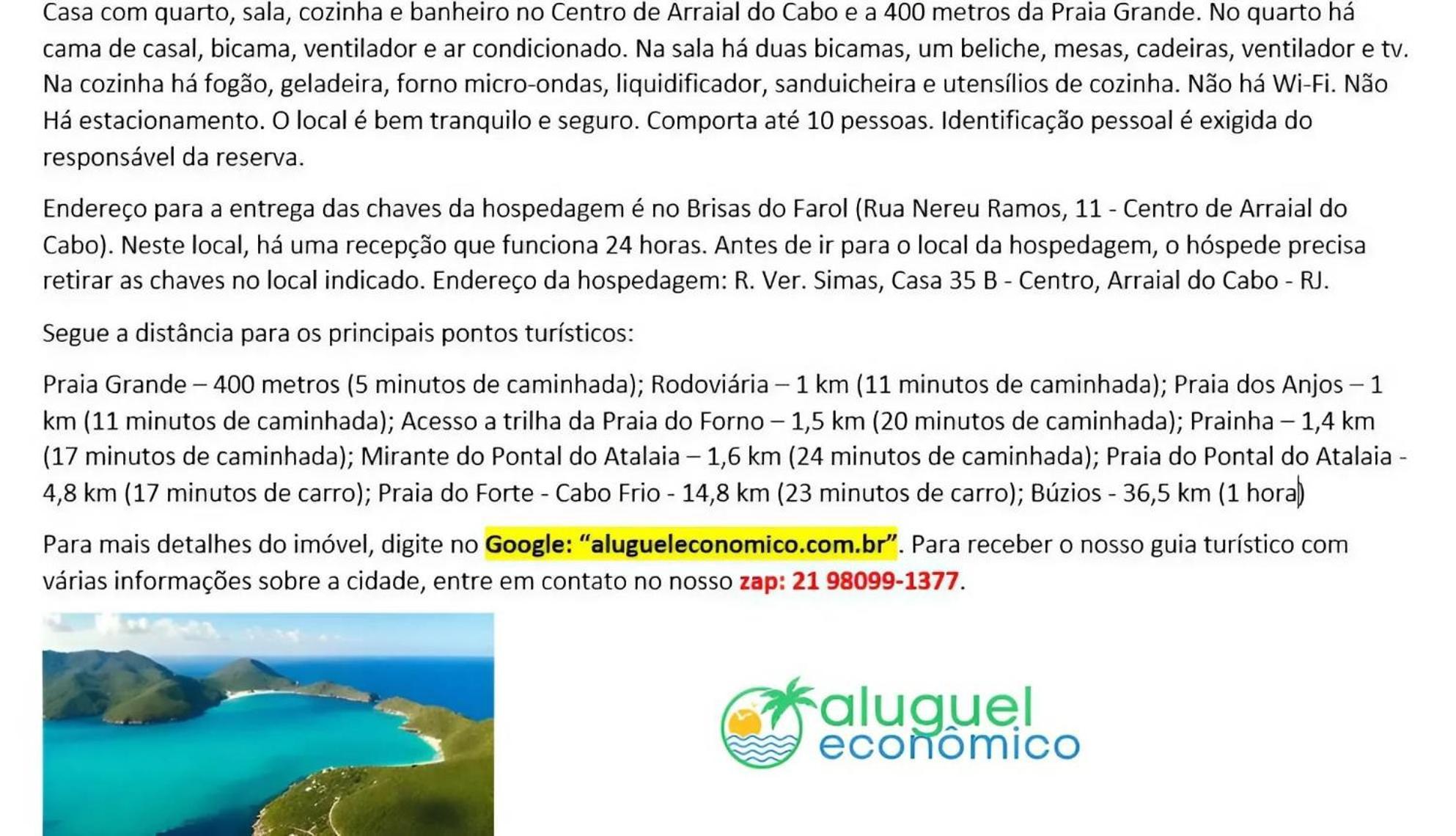 Willa Casa - Centro - Arraial Do Cabo - Aluguel Economico Zewnętrze zdjęcie